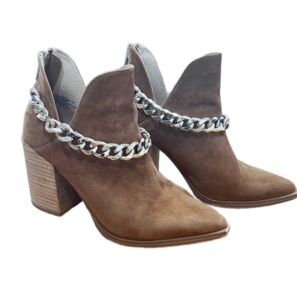 Steve Madden Cedar suede Leather With
Chain Ankle Booties size 6 - Picture 12 of 14